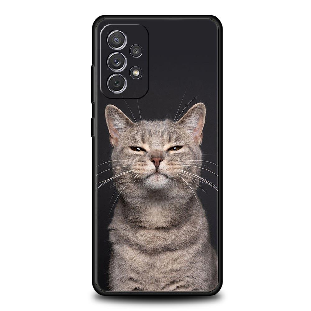Милый чехол-котик с сердцем для Samsung Galaxy A17 A07 A55 A35 A25 A15 A05s A33 5G A31 A23 A21s A13 A41 A73 A53 A51 A71 A03