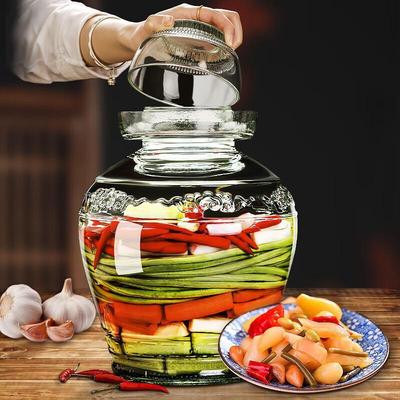 Герметичная утолщенная стеклянная банка для маринования с внутренней крышкой