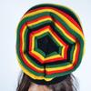 Jamaican reggae hat rasta red yellow green black striped wool hat, long hip hop knitted pullover
