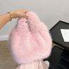 Модная милая мягкая плюшевая сумка для женщин, девушек, роскошная пушистая сумка-тоут, универсальная изысканная осенне-зимняя меховая наплечная сумка, подарки