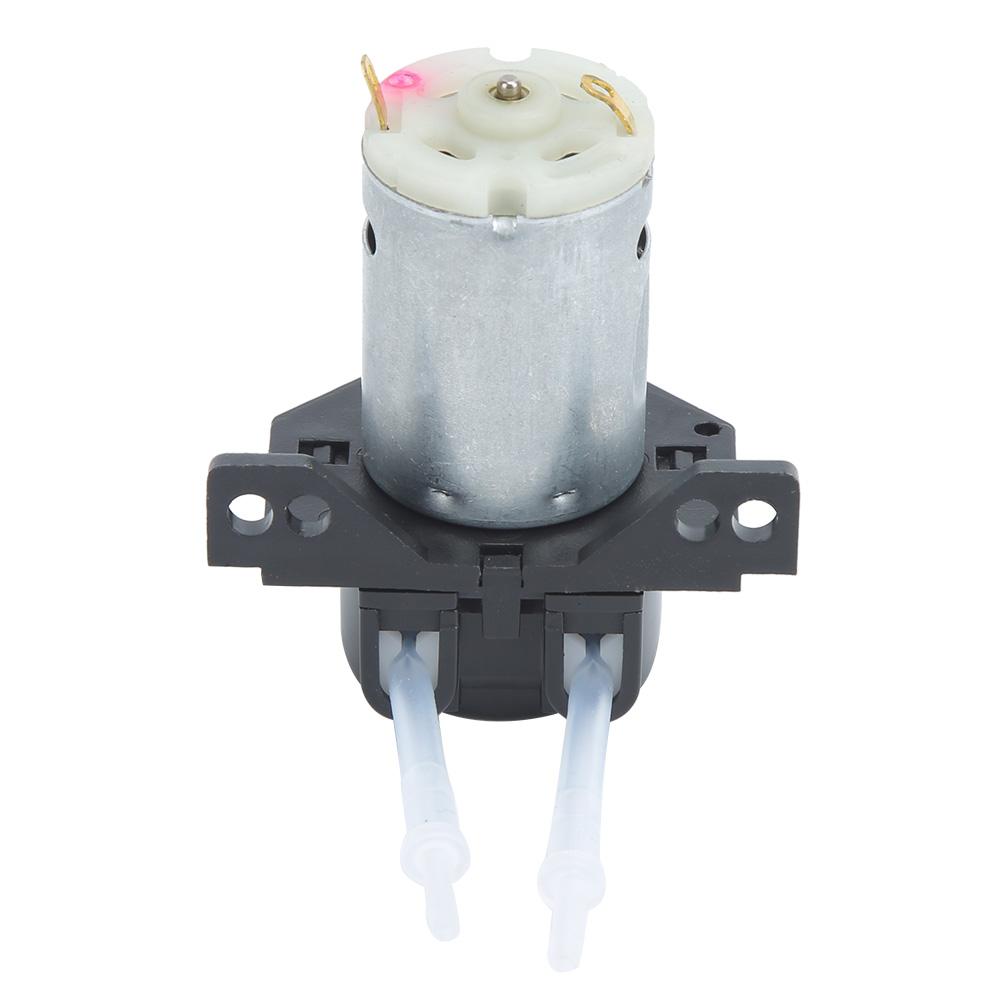 Garden Multi Functional Mini Right Angle 12V DC Peristaltic Liquid Pump Dosing Pump Hose Pump(Black