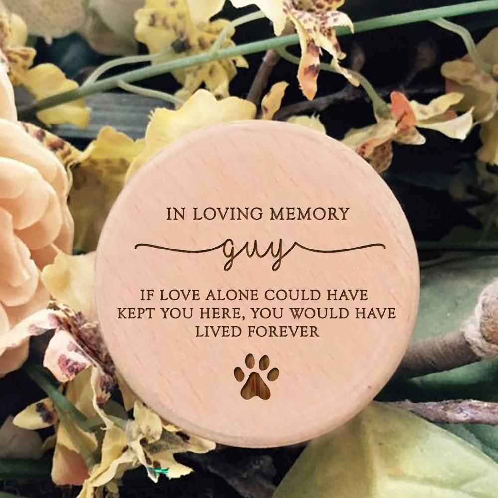 Индивидуальное имя Love Paw Printing Pet Commemorative Box Коробка для хранения собачьих зубов и шерсти Товары для животных Пропавшие питомцы Памятные подарки