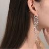 Светлые роскошные длинные серьги-кольца из стерлингового серебра 925 пробы с кисточками, женский темперамент, сердце любви, великолепные ювелирные изделия ручной работы, подарок