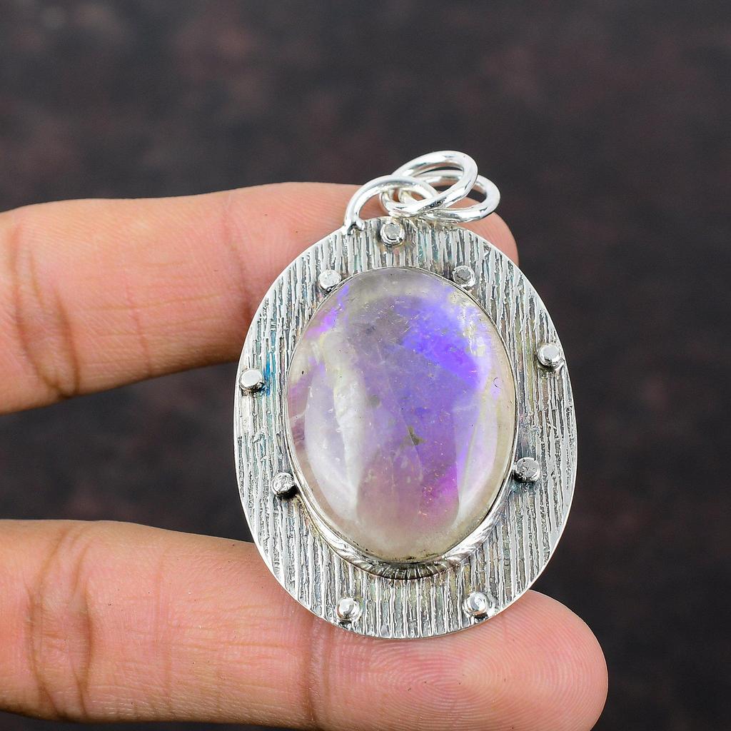 Rainbow Mystic Opal Pendant 925 Sterling Silver Pendant Gemstone Jewelry Handmade Pendant Gift For Women Birthstone Pendant Designer Jewelry