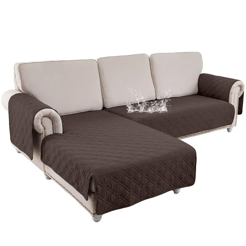 Водонепроницаемый чехол для дивана, стеганый противоскользящий чехол для дивана, угловой диван для гостиной, L-образный коврик для дивана для кошек, собак, защита детской мебели