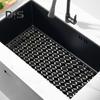 2 шт., 30x40 см, коврик для кухонной раковины, ПВХ, полый ромб, прямоугольник, противоскользящий, режущий, керамический, защита для раковины из нержавеющей стали, дренажная подушка