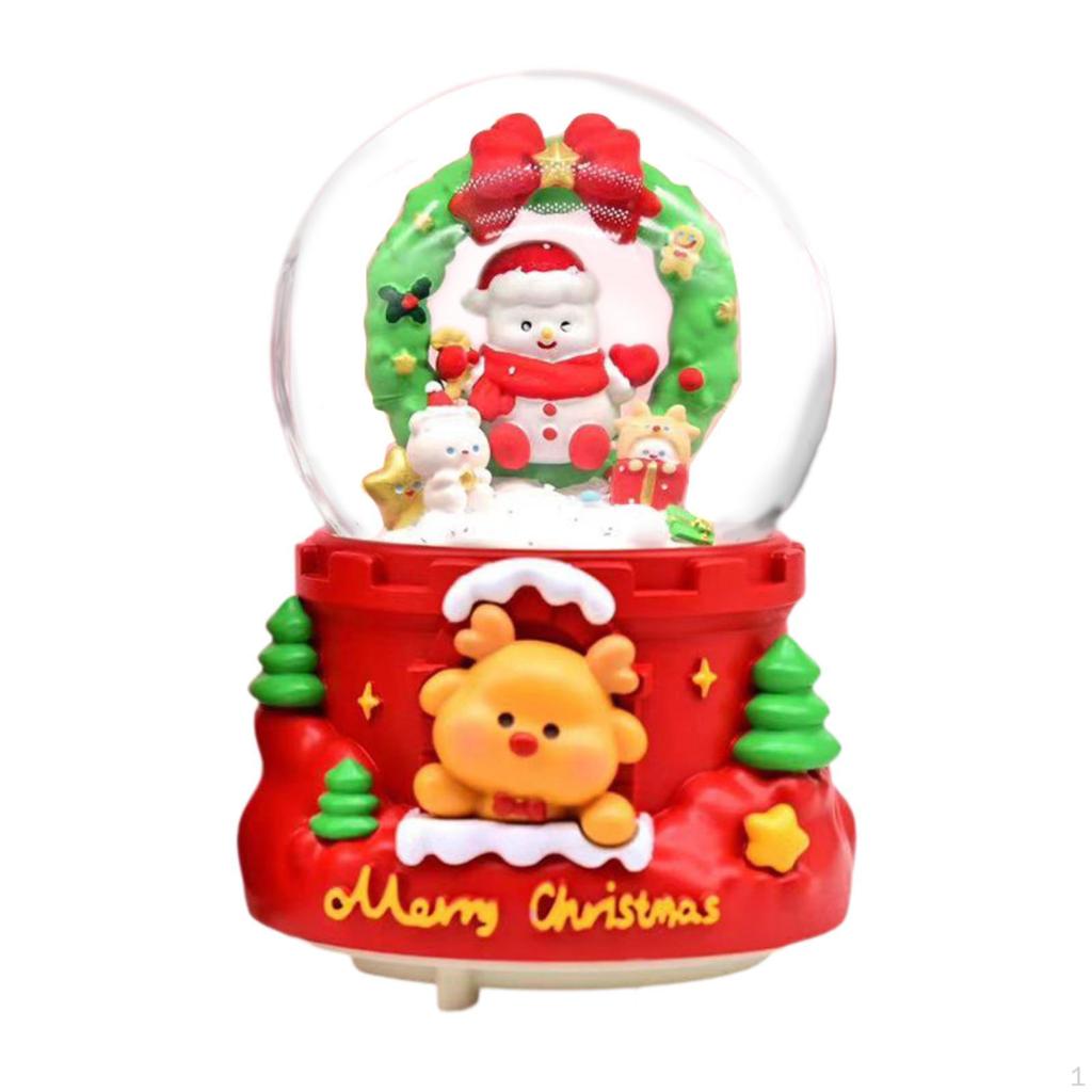 Christmas Snow Globes Music Box Light Led Musical Living Room Decoration Lamp