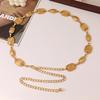 New Carved Retro Waist Chain for Women's Metallic Elegant Classic