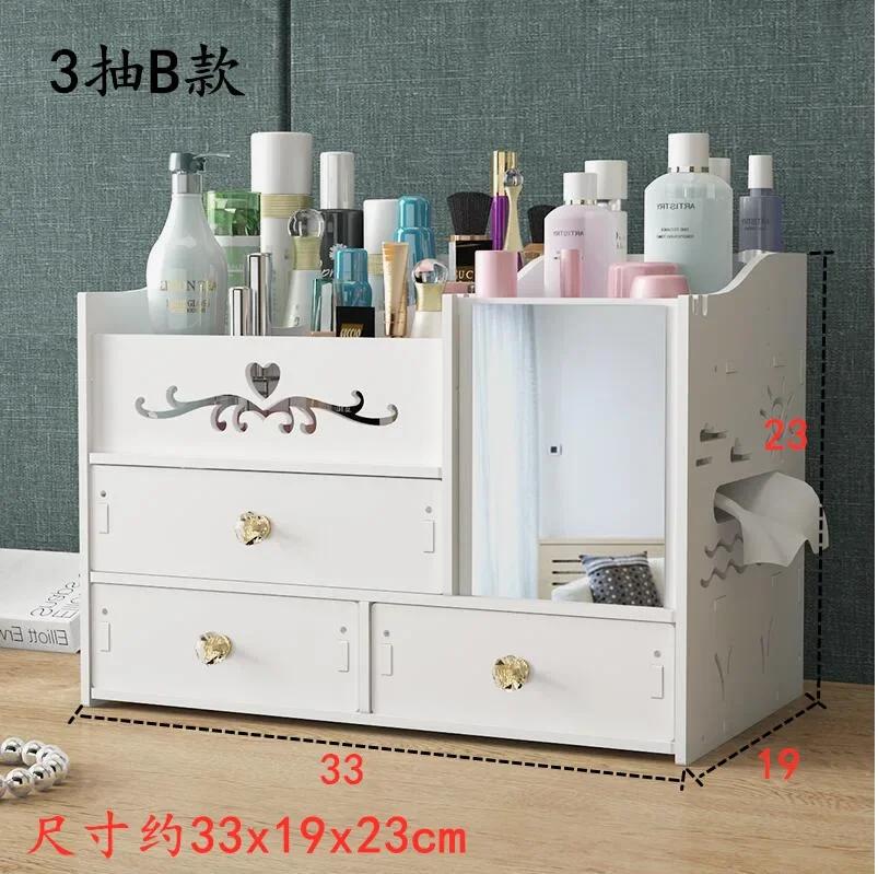 Большой туалетный столик с зеркалом и ящиком для хранения косметики, мебель для спальни, настольное хранилище, туалетный столик, домашняя мебель