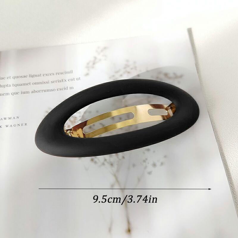 Однотонная матовая пружинная заколка-клипса в стиле простой геометрической формы для женщин и девочек, заколка для волос для макияжа и мытья лица