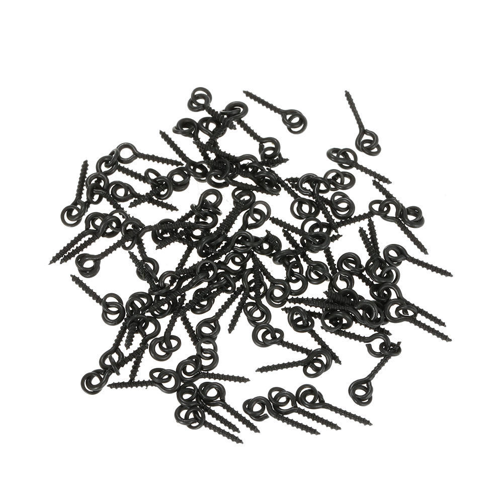 100Pcs Threaded Boilie Bait Screws for Carp Hair Rigs Hooks Carp Fishing Terminal Tackle
