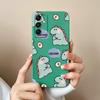 Задняя крышка для Samsung M35 A06 A16 C55 M55 S24 FE S 24fe забавный милый чехол с динозавром защита объектива анти-падение силиконовые мягкие матовые чехлы для телефонов для Samsung