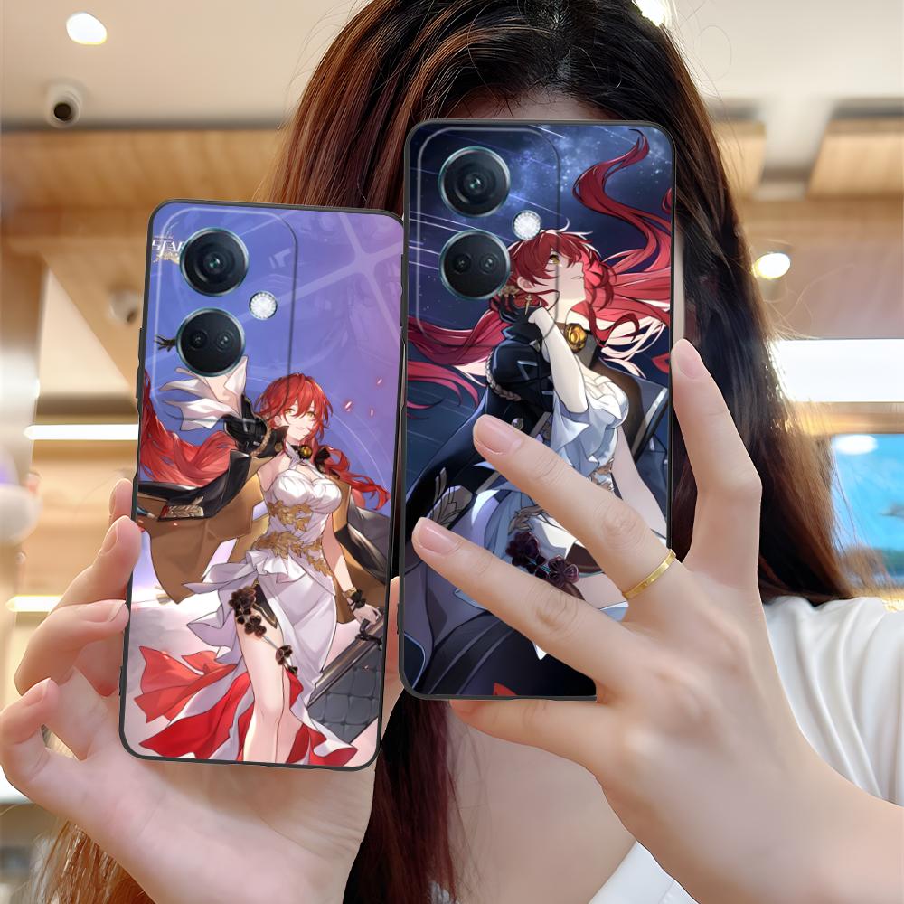 HSR Himeko Матовый ТПУ Чехол для Мобильного Телефона для OPPO Reno 14 13 12 11 10 9 8 7 6 5 F T Pro 5G Цветной Печатный Чехол