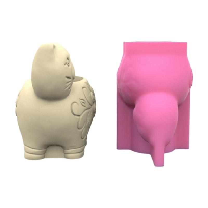 Soft Silicone Ornament Molds Shaped Vase Molds Unique Flowerpot Moulds Silicone Suitable for Resin Clay