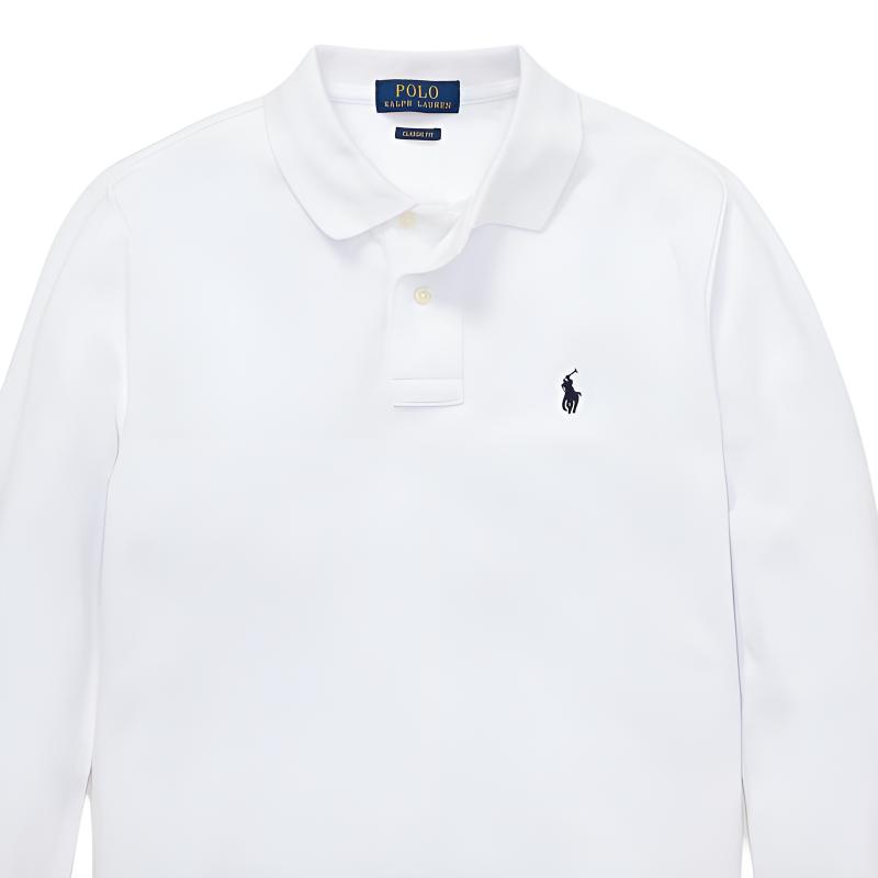 Polo Ralph Lauren Детская футболка с логотипом-иконкой, прямой крой, длинный рукав, белая CWPOKNIY6820119-100