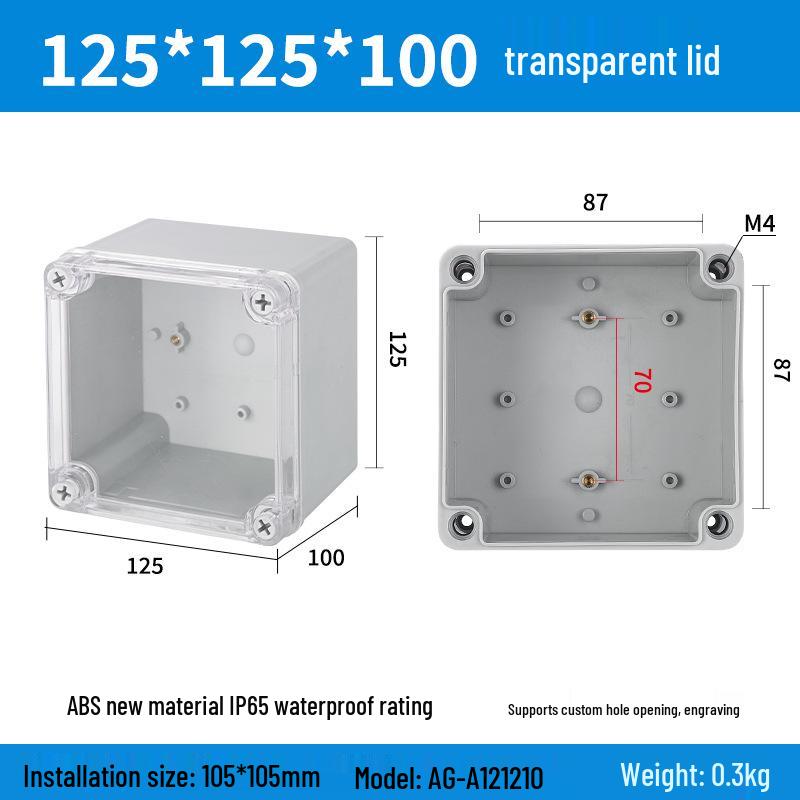 Уличный водонепроницаемый ABS корпус блока питания и розетки для мониторинга с клеммной колодкой и кнопкой
