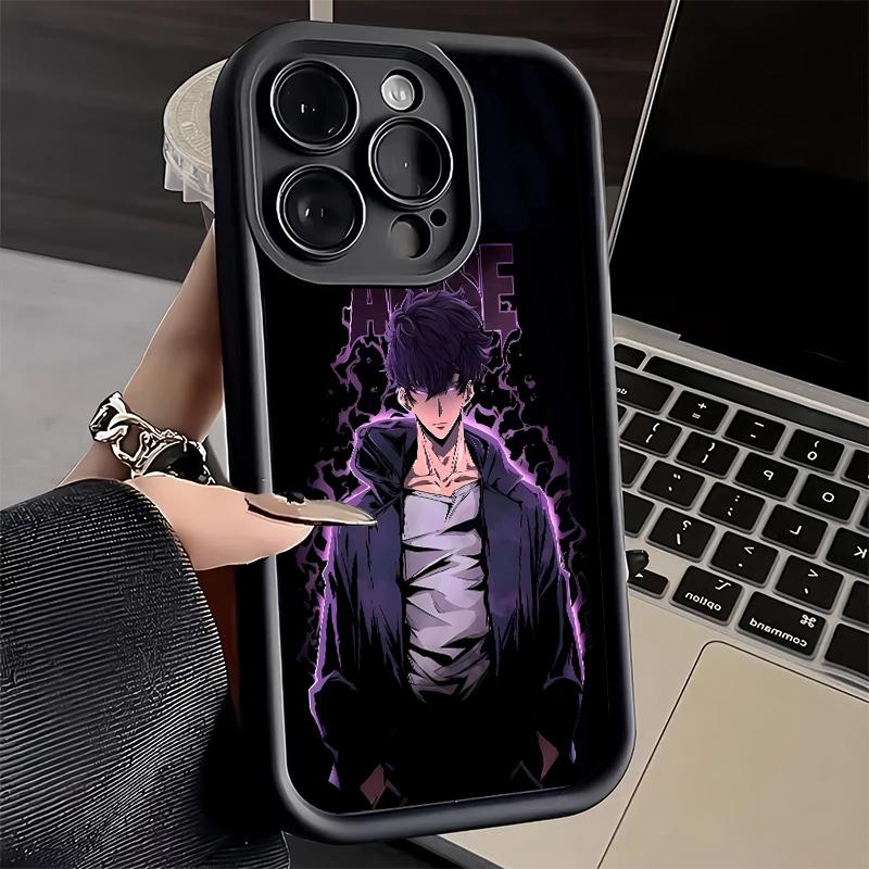 Чехол для телефона iPhone 17 Air 16E 15 16 Pro Max S-Solos L-Levelings Аниме Чехол 14 Plus 13 12 Mini Мягкий Силиконовый Fundas