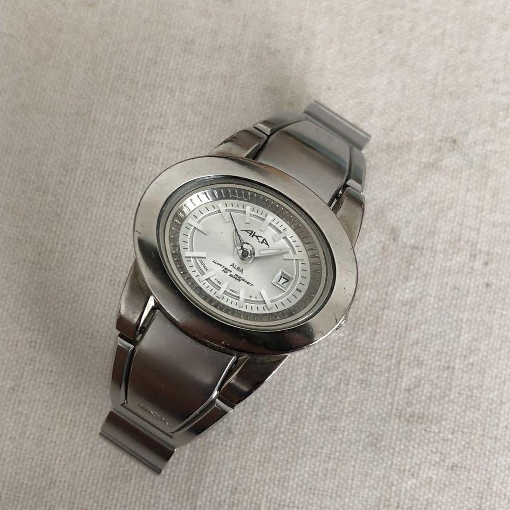 [Б/У] Винтажные кварцевые часы Seiko Alba AKA V782-5B70