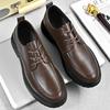 Повседневная обувь из натуральной кожи Elegantes Men Lace Up Oxford Shoes Outdoor Business Men's Dress Shoes Handmade Man Formal Flats