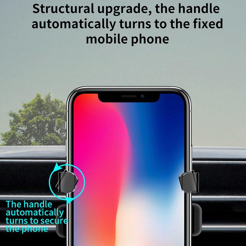 ROCK Автомобильный держатель для телефона для телефона в автомобиле, зажим для вентиляционного отверстия, гравитационный держатель для мобильного телефона, подставка с GPS