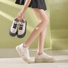 Women's Spring  Autumn New Low Cut Versatile Height Increasing Lace Up Color Blocking Casual Simple Comfortable Sports Shoes