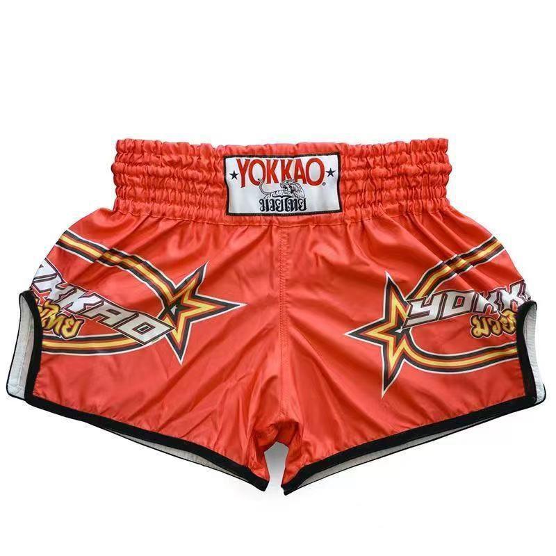 High-Waist Breathable Boxing Shorts Men Women Kids Martial Arts Training Gym Workout