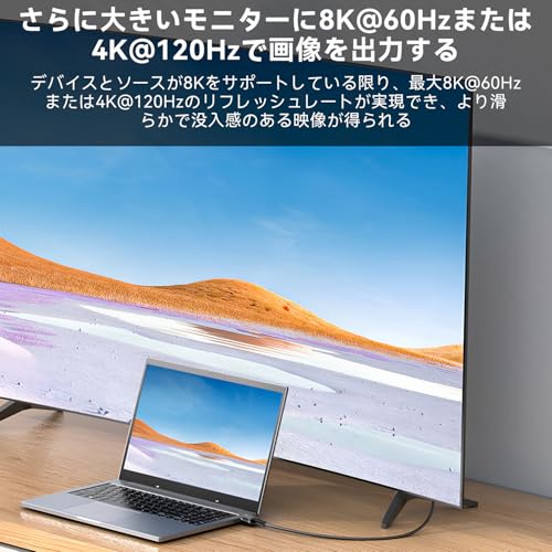 Кабель-адаптер FDBRO DisplayPort на HDMI 8K, Активный 8K@60 Гц, 4K@120 Гц, 32,4 Гбит/с, Однонаправленная передача, Штекер-Штекер, DP 1.4 на HDMI 2.1, Дисп