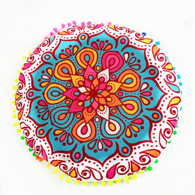 Premium Quality Mandala Round Cushion Cover For A Timeless Bohemian Look