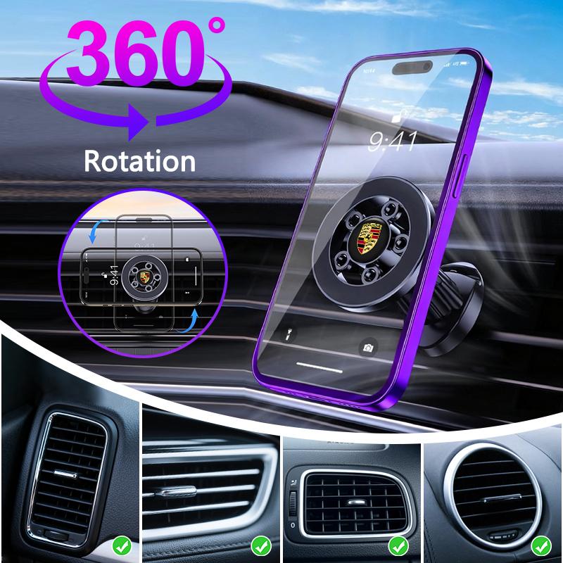 AKEZM1 Magnetic Car Mobile Phone Holder Car Out of Trend Hook Navigation Bracket For Porsche Cayenne GTS Panamera Carrera GT3 Sticker