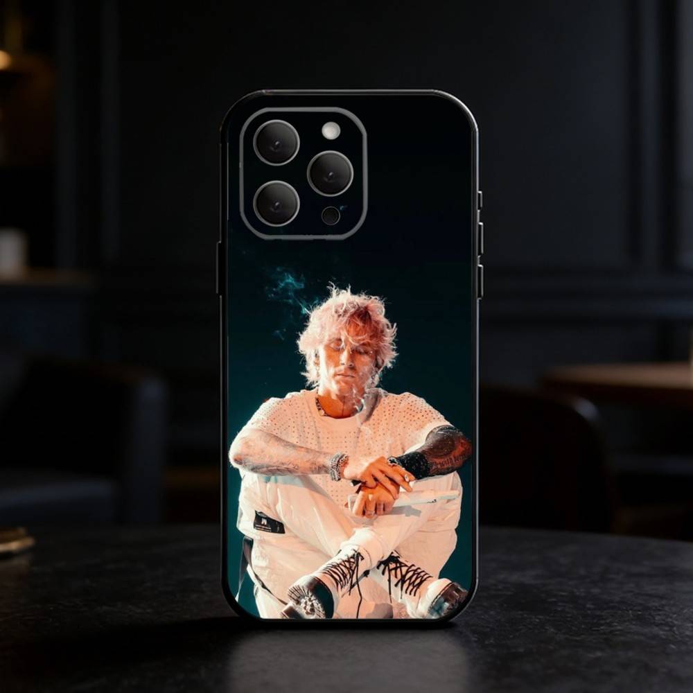 Чехол для телефона MGK LOST A-AMERICANA Для iPhone 17,16,15,14,13,12,11 Plus,Pro Max,SE4 Мягкий силиконовый черный чехол