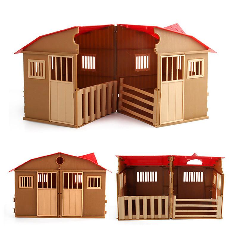Farm Animal Pvc Model Set With Miniature House And Scenic Plants For Kids And Collectors