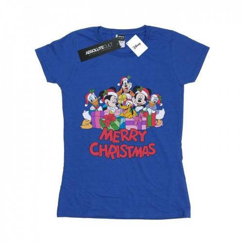 Disney Womens/Ladies Mickey Mouse And Friends Christmas Cotton T-Shirt