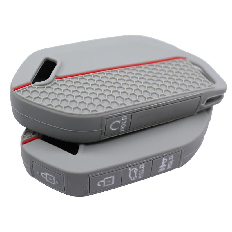 Key Fob Protector Cover Silicone Car Key Case Waterproof Remote Key Cover Honeycomb Texture Shell Case