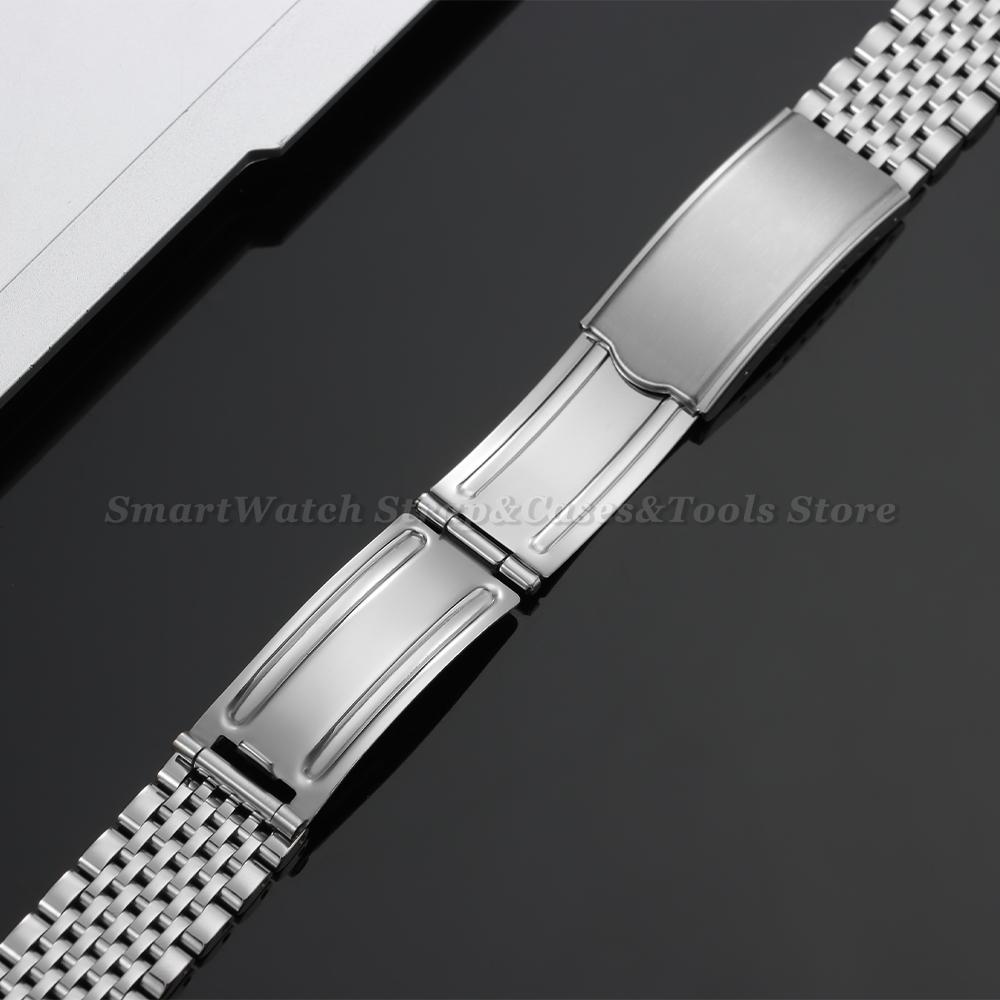 18мм 19мм 20мм Браслет для часов из нержавеющей стали для Omega Seamaster для Speedmaster Мужской Серебряный Золотой Металлический Ремешок для часов с изогнутым концом