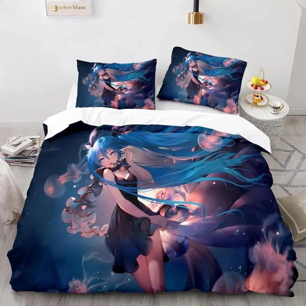 3D Anime Beautiful Girl In The Future Bedding Set Single Twin Full Queen King Size Bed Set Aldult Kid Bedroom Duvet Cover Sets