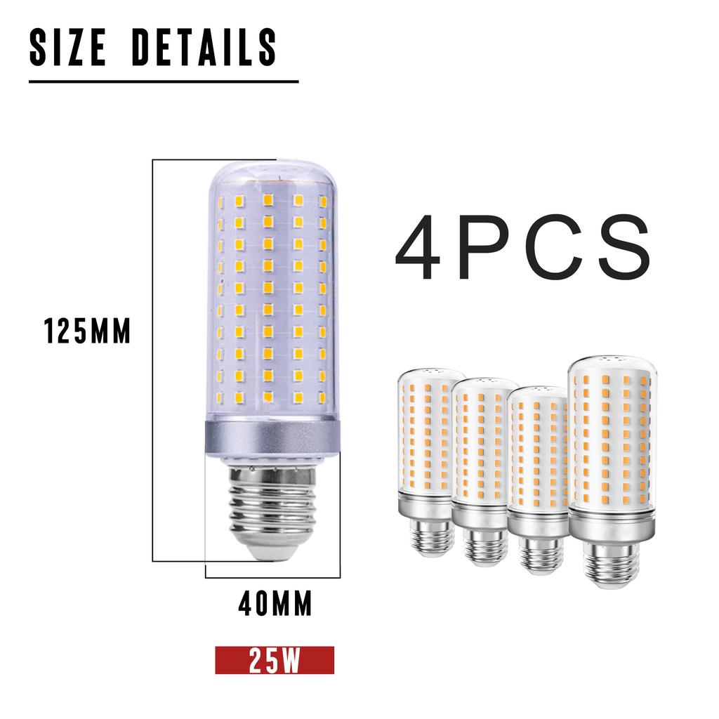 4 шт. ультра яркая светодиодная кукурузная лампа 25 Вт 40 Вт AC85-265 В E27 Lampara без мерцания холодная белая лампа Bombillas для домашнего освещения люстры