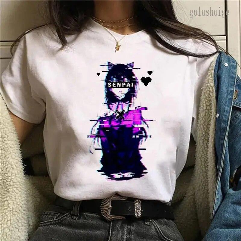 Футболка с графическим принтом «Мой герой Академии» японского аниме, модная женская футболка с круглым вырезом с коротким рукавом, повседневная футболка больших размеров