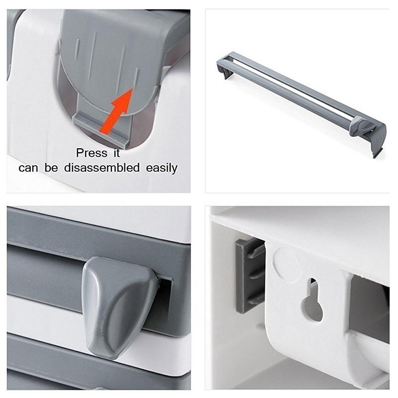 Держатель для кухонной пленки с резаком для рулонной бумаги Стеллаж для хранения бутылок соуса Организатор