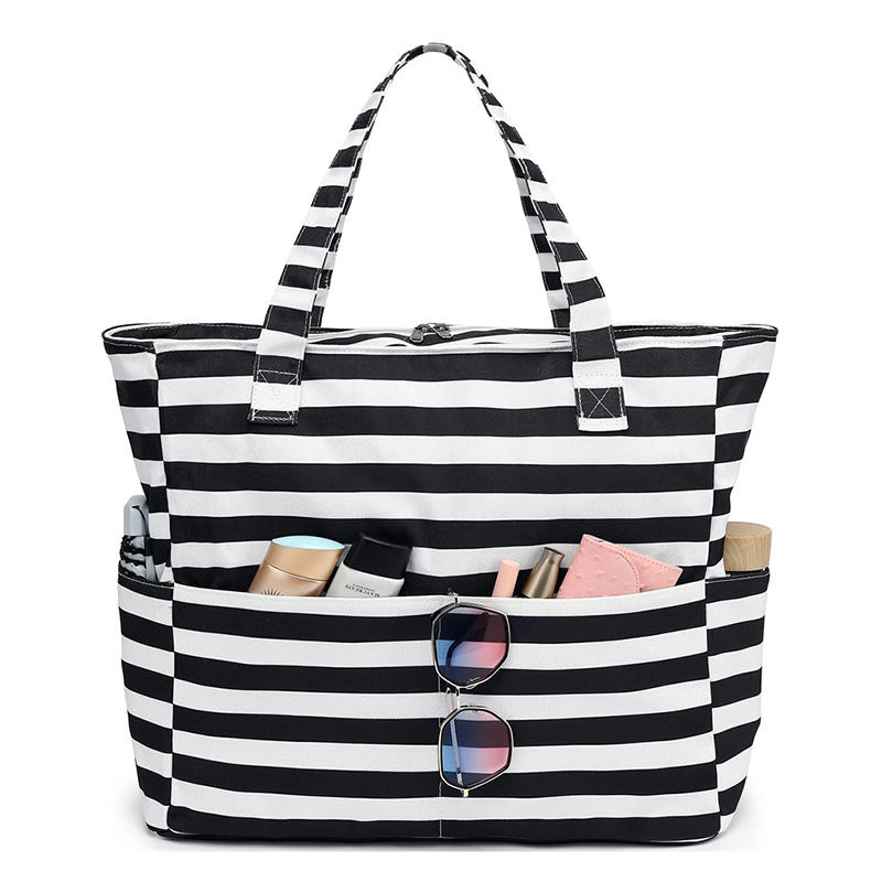 1 шт. Пляжная сумка-тоут Легкая Складная Многокарманная Дизайн с сумкой на молнии Идеально подходит для бассейна Путешествий Спортзала и Приключений на открытом воздухе Сумка