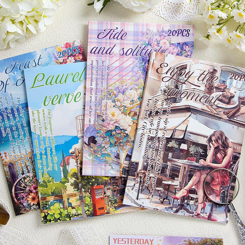 20 шт. Большой размер Винтажные INS Стикеры книга Клейкие DIY Декоративные Ручной аккаунт Дневник Альбом Скрапбукинг Junk Journal Принадлежности