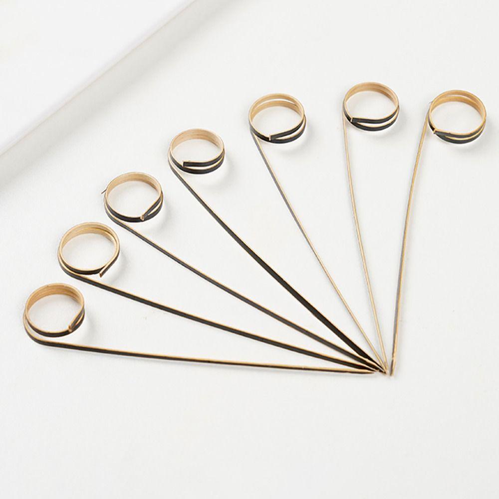 100Pcs/bag Skewer Sticks Picks Eco-friendly Bamboo Cocktail High Quality Toothpick