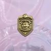 And Unique Collectible Cartoon Character Brooch Retro Bronze Shield Letter Badge Metal