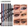 Matte Glitter Gel Eyeliner Pencil Smooth Waterproof Blue Brown Eyeliner Fast Dry Matte Concealer Pen Long Lasting Eyes Makeup