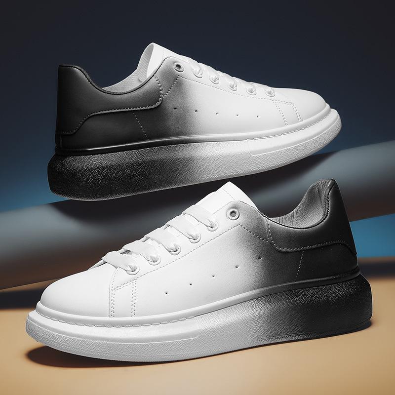 Летние новые градиентные повседневные спортивные туфли для маленькой белой доски