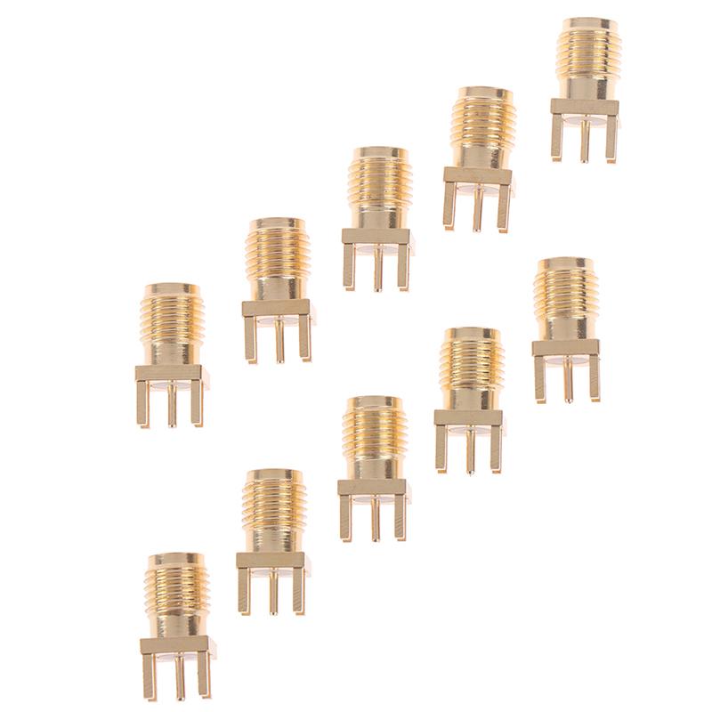 10X 1,6 мм Sma гнездовой разъем, гайка для припоя, край печатной платы, зажим для прямой установки, РЧ-разъем