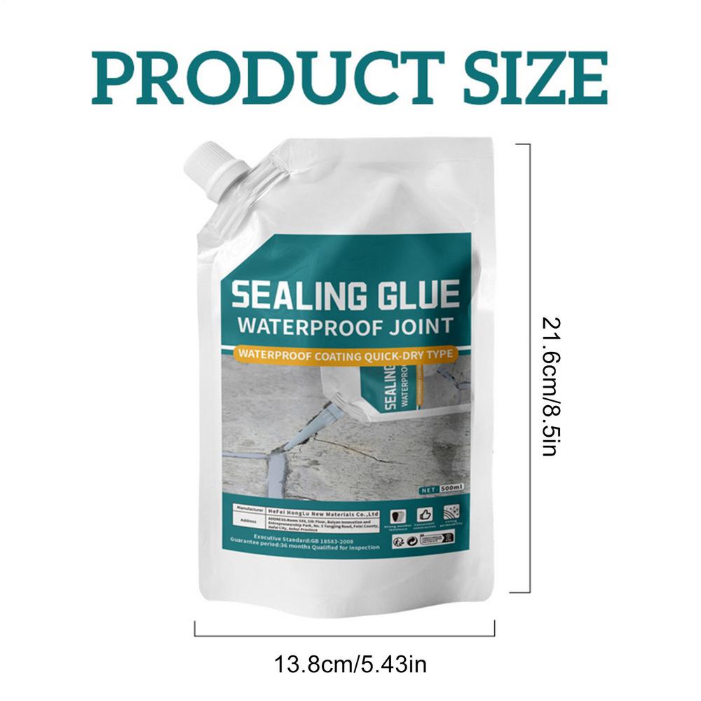 Concrete Repair Sealant 500ml Crack Filling Agent Strong Adhesive Liquid Grouting Material Quick-Dry for Kitchen Corners Floors