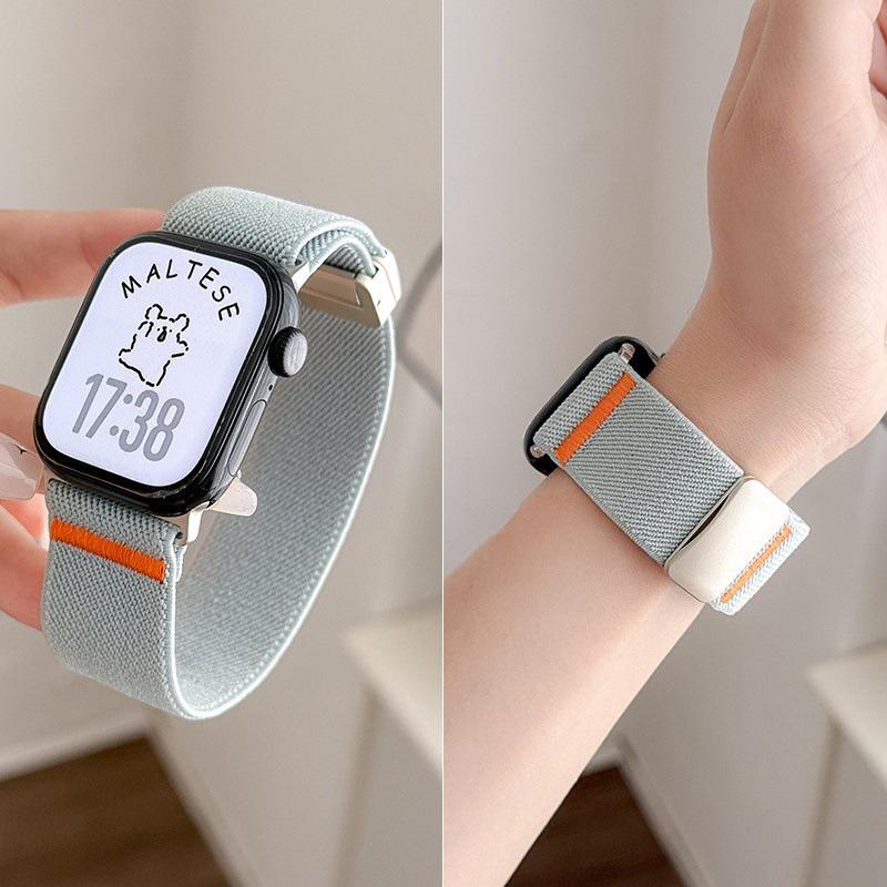 Совместимый ремешок с E-пряжкой для Apple Watch Series 6, 7, 8, 9, 10, 11 и ULTRA