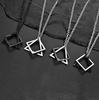Geometric Triangle Necklace Set: Stylish Men's & Women's Pendant