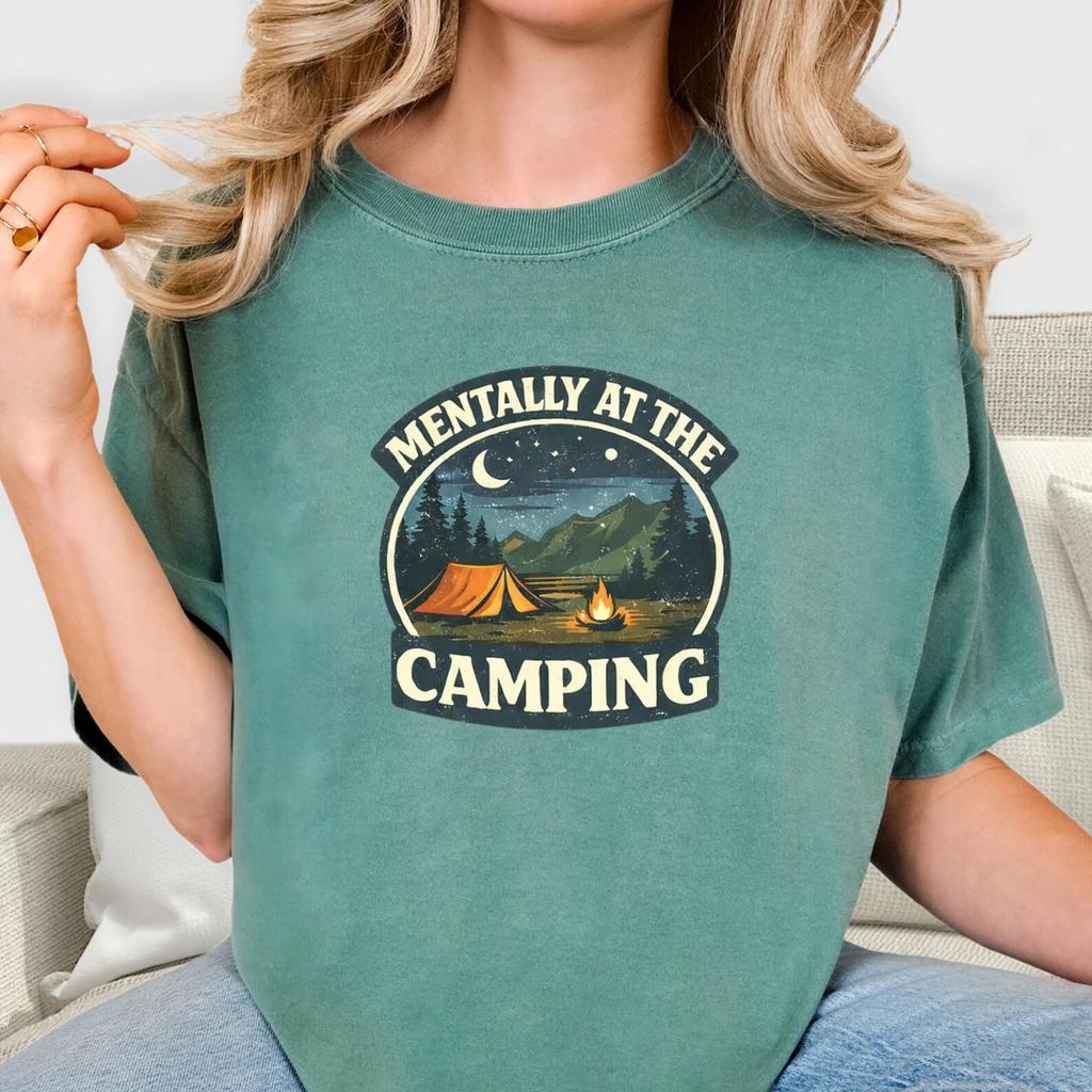 Mentally at the Camping Shirt and kids tshirt, Retro Camping Graphic Tee
