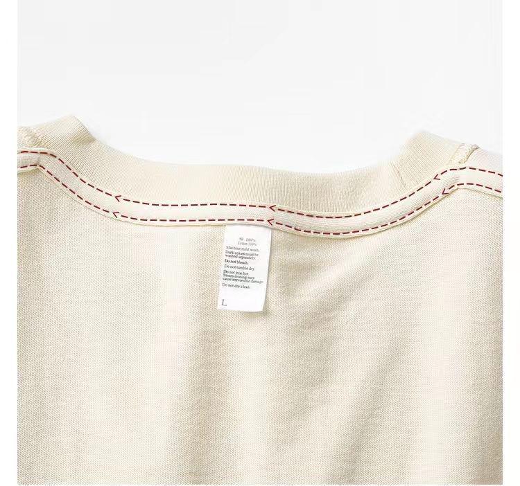 Футболка свободного кроя из чистого хлопка в стиле ретро, повседневный стиль с короткими рукавами